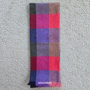 NWOT Wool Irish Donegal Tweed Triona Colorful Skinny Scarf